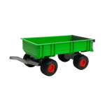 Traktor s nakladačom a prívesom - zelený